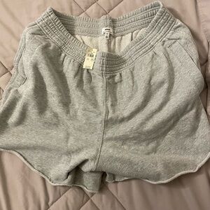 Aerie Light Gray Knit Shorts NWT Size L